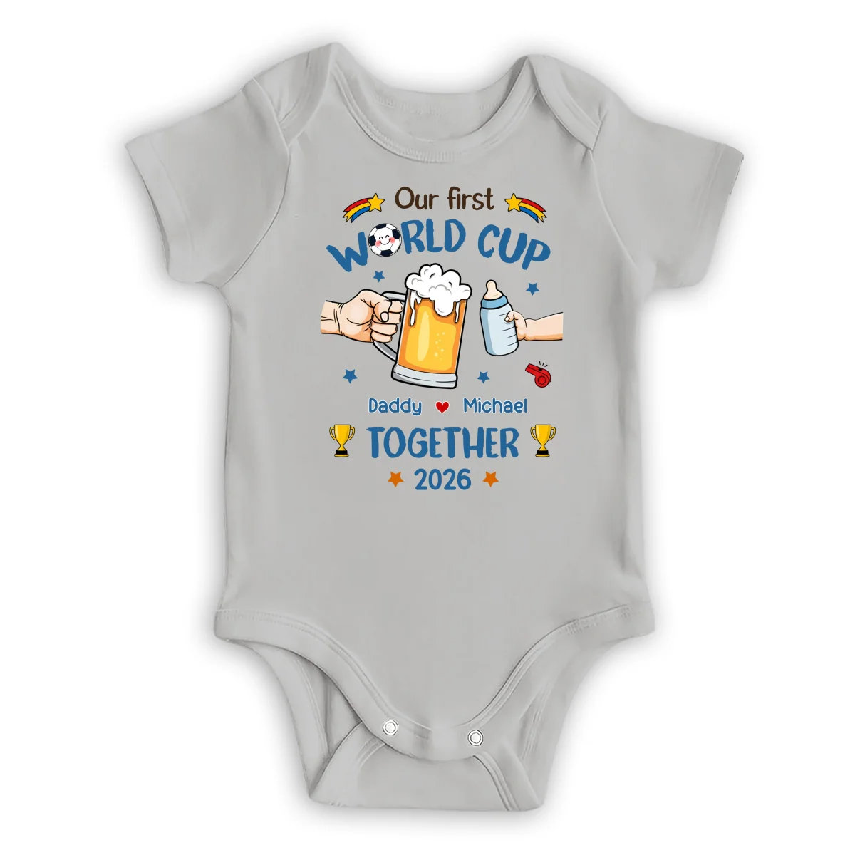 Our First World Cup Cheer - Personalized Custom T-shirt And Onesie - Image 14