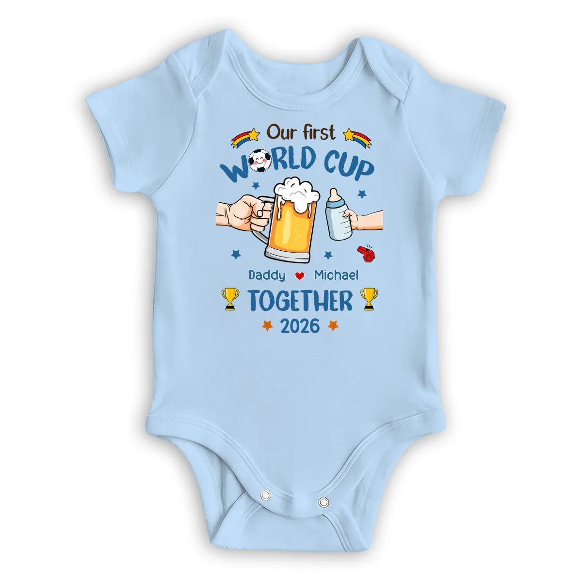 Our First World Cup Cheer - Personalized Custom T-shirt And Onesie - Image 15