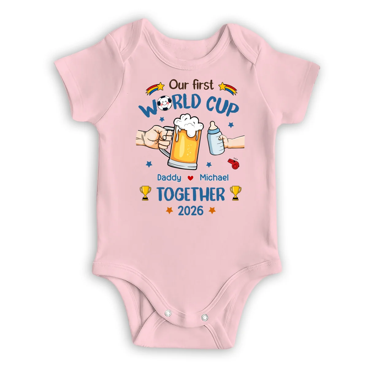 Our First World Cup Cheer - Personalized Custom T-shirt And Onesie - Image 16