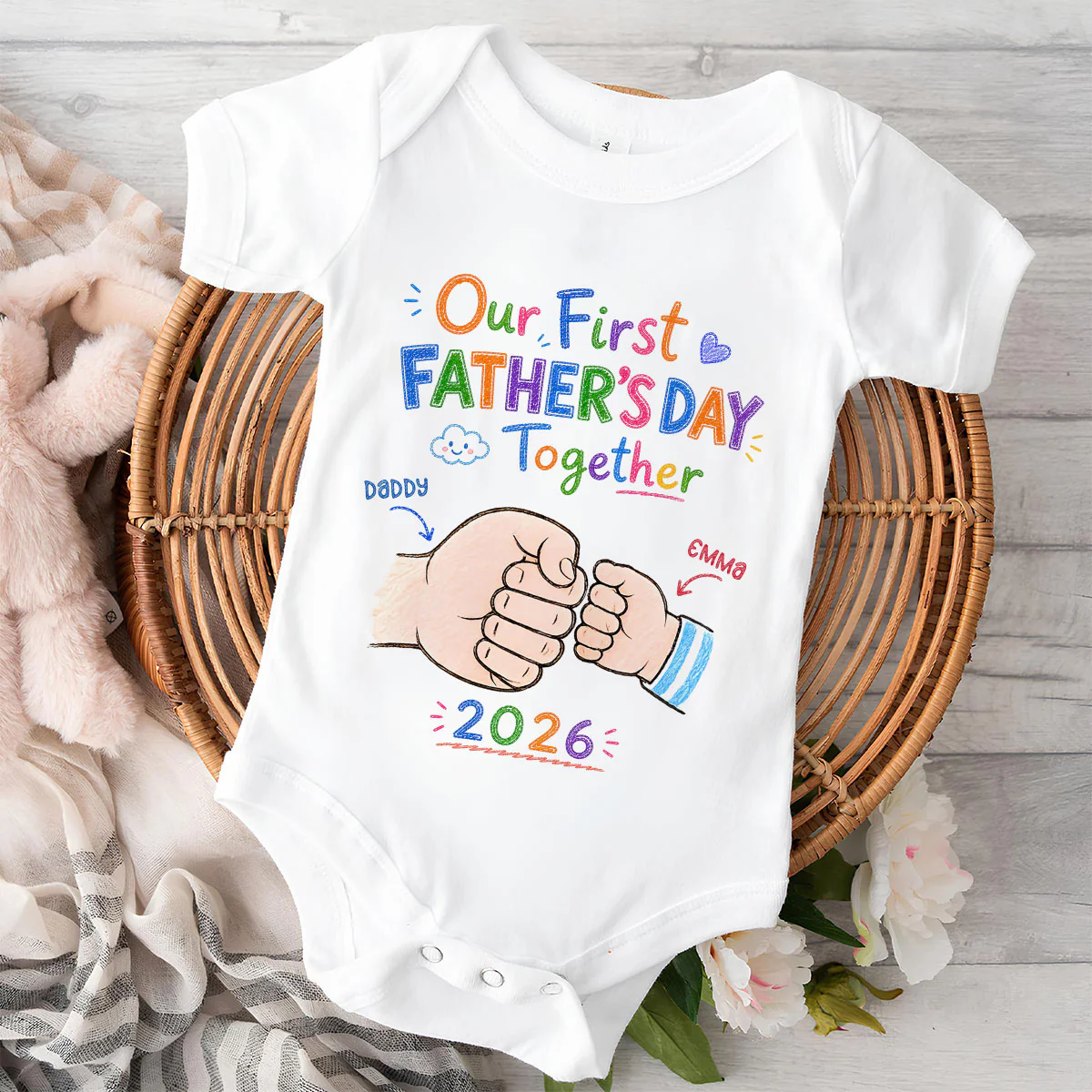 Our First Year - Personalized Custom Baby Onesie - Image 3