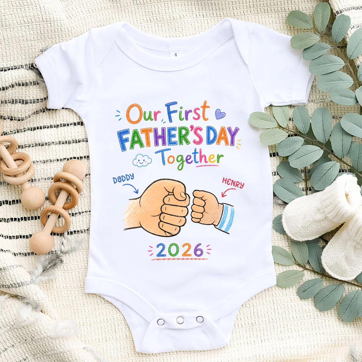 Our First Year - Personalized Custom Baby Onesie - Image 5