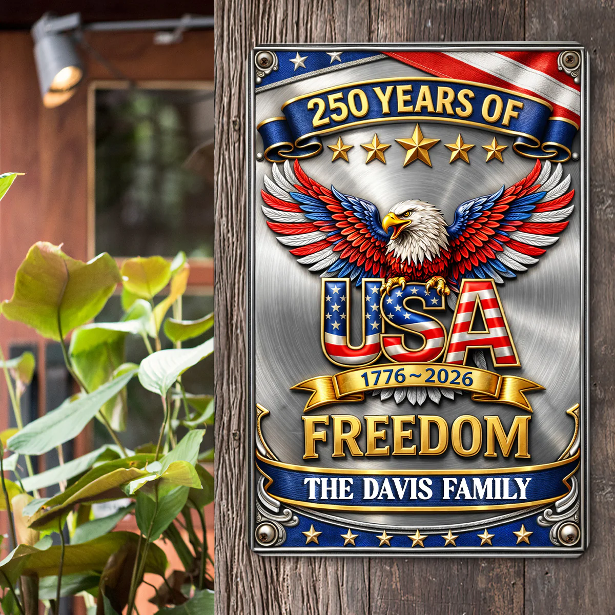 Our Freedom - Personalized Custom 3D Inflated Effect Metal Sign - Image 5