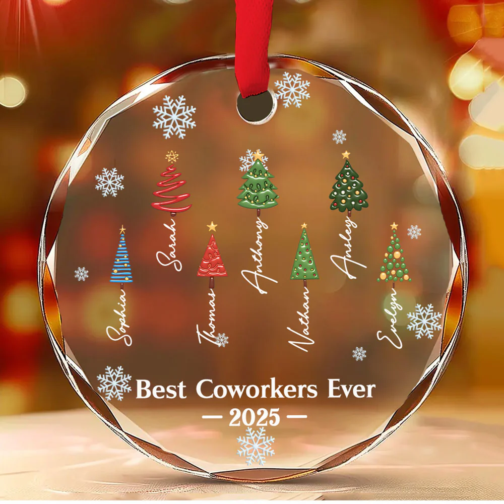 Our Friendship Is Forever - Personalized Custom Glass Ornament - Image 2