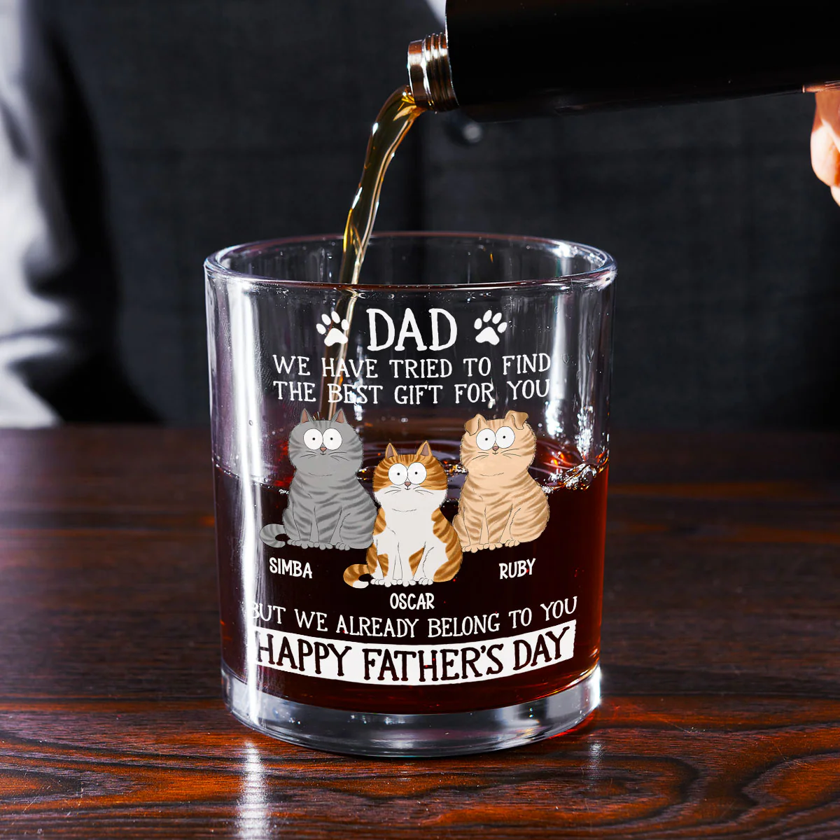 Our Gift Is Ourselves - Personalized Custom Whiskey Glass - Image 3