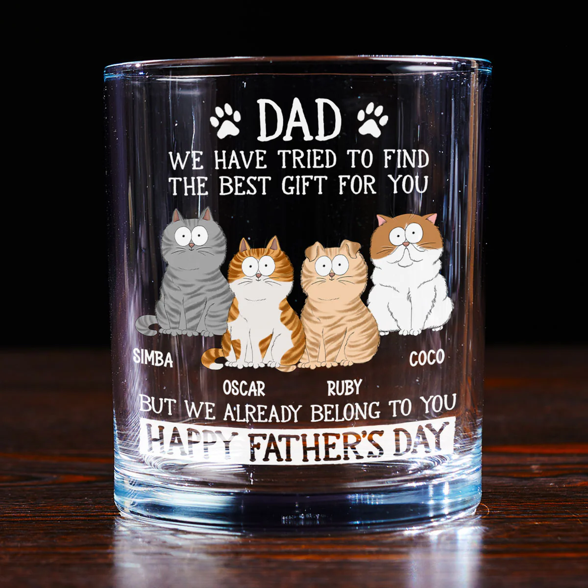 Our Gift Is Ourselves - Personalized Custom Whiskey Glass - Image 4
