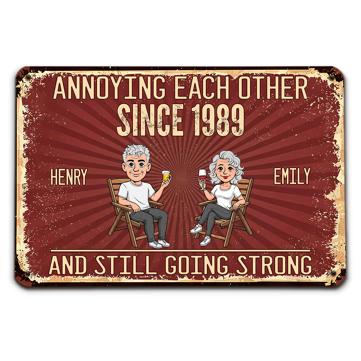 Our Love Forever - Personalized Custom Metal Sign