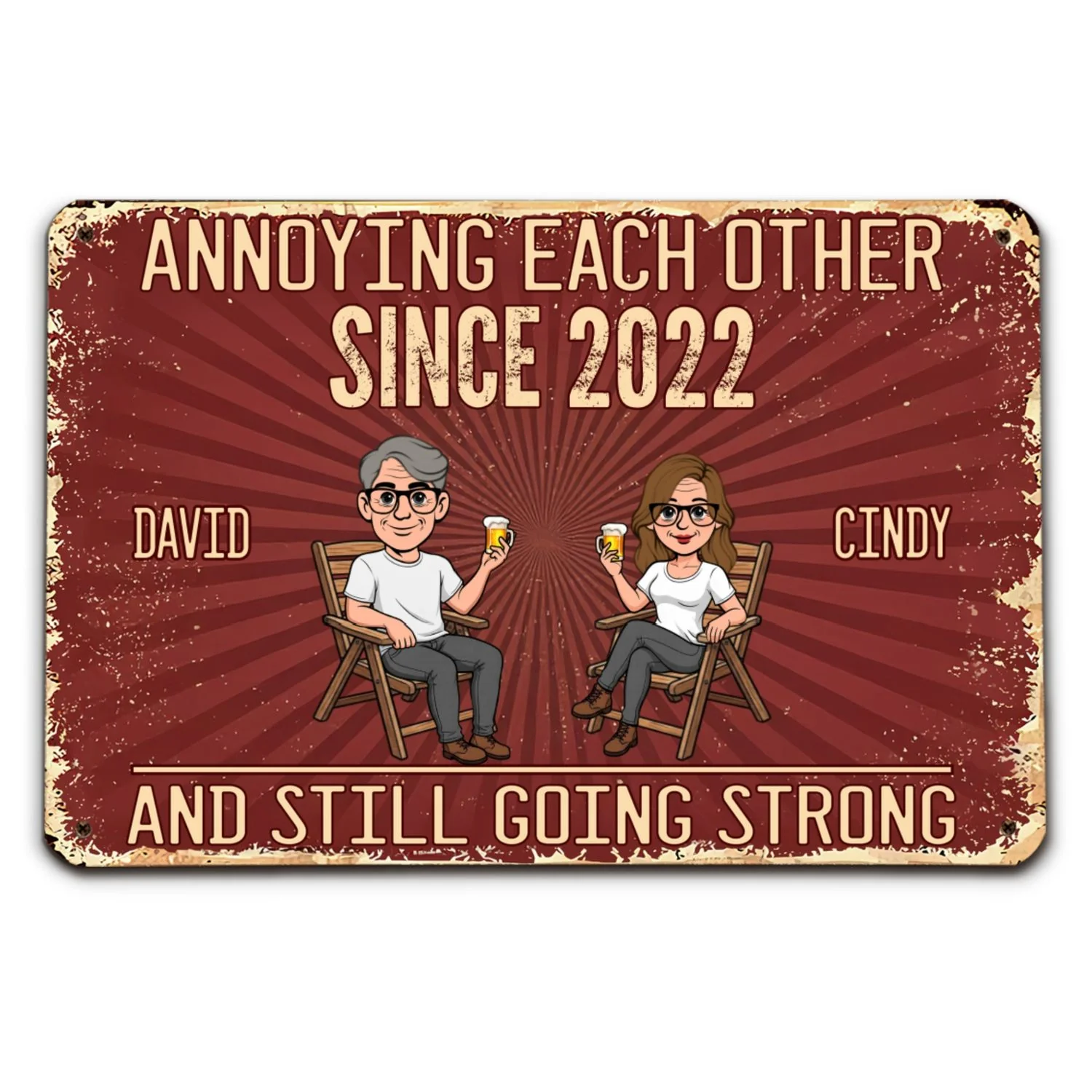 Our Love Forever - Personalized Custom Metal Sign - Image 7