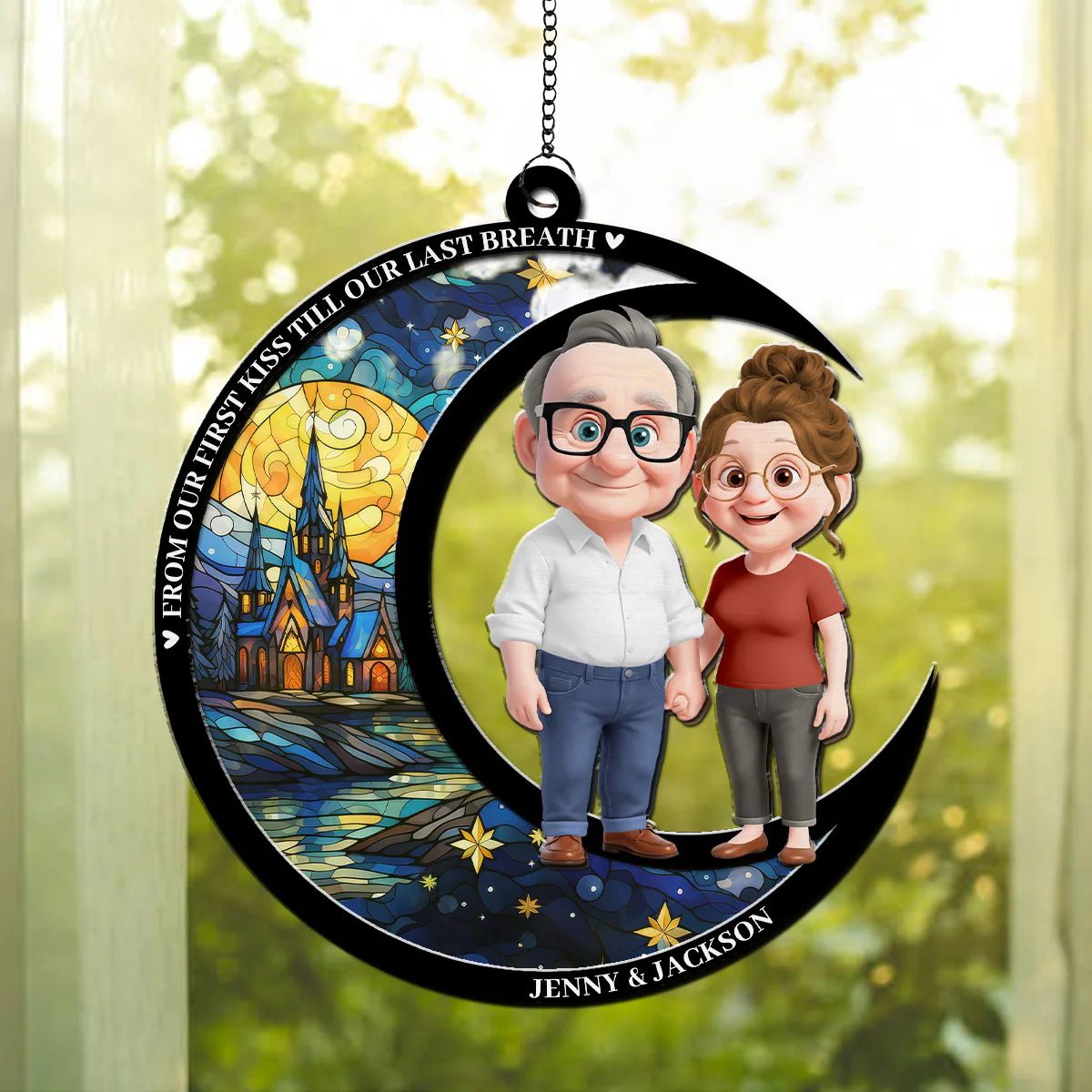 Our Love Through The Years - Personalized Custom Suncatcher - Image 3