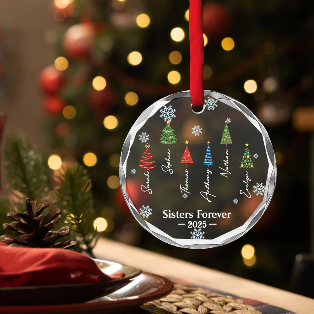 Our Relationship Is Forever - Personalized Custom Glass Ornament - Image 4