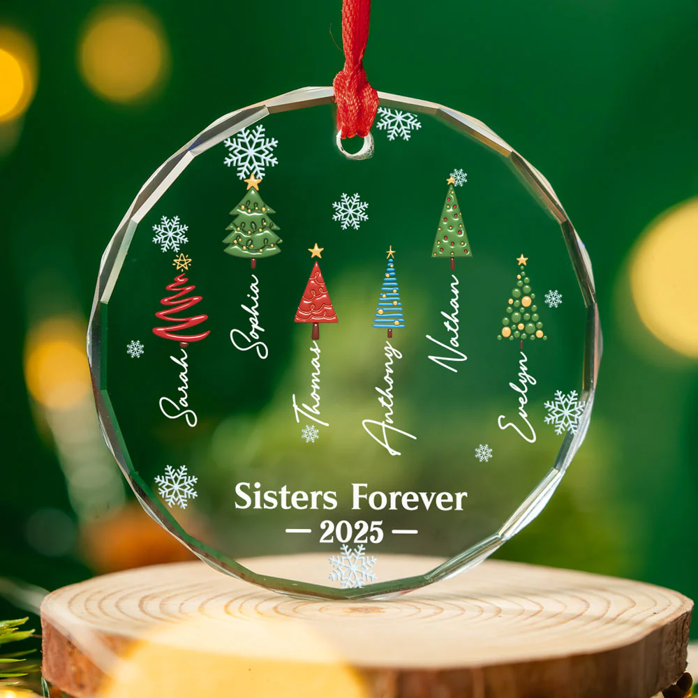 Our Relationship Is Forever - Personalized Custom Glass Ornament - Image 5