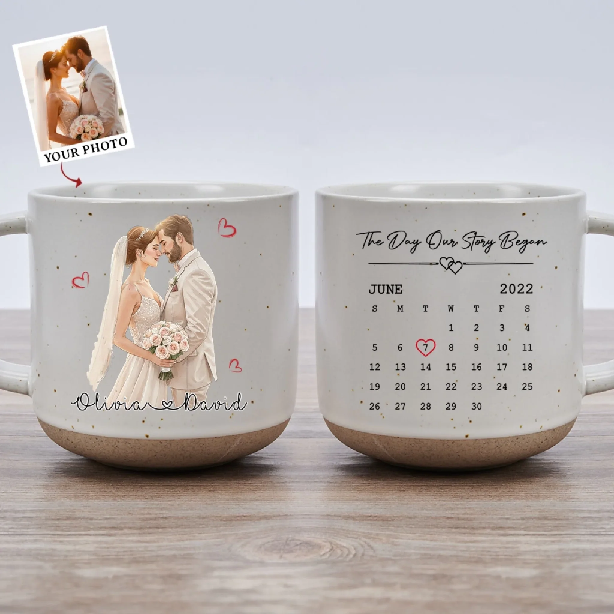 Our Story Began - Personalized Custom Pottery Mug