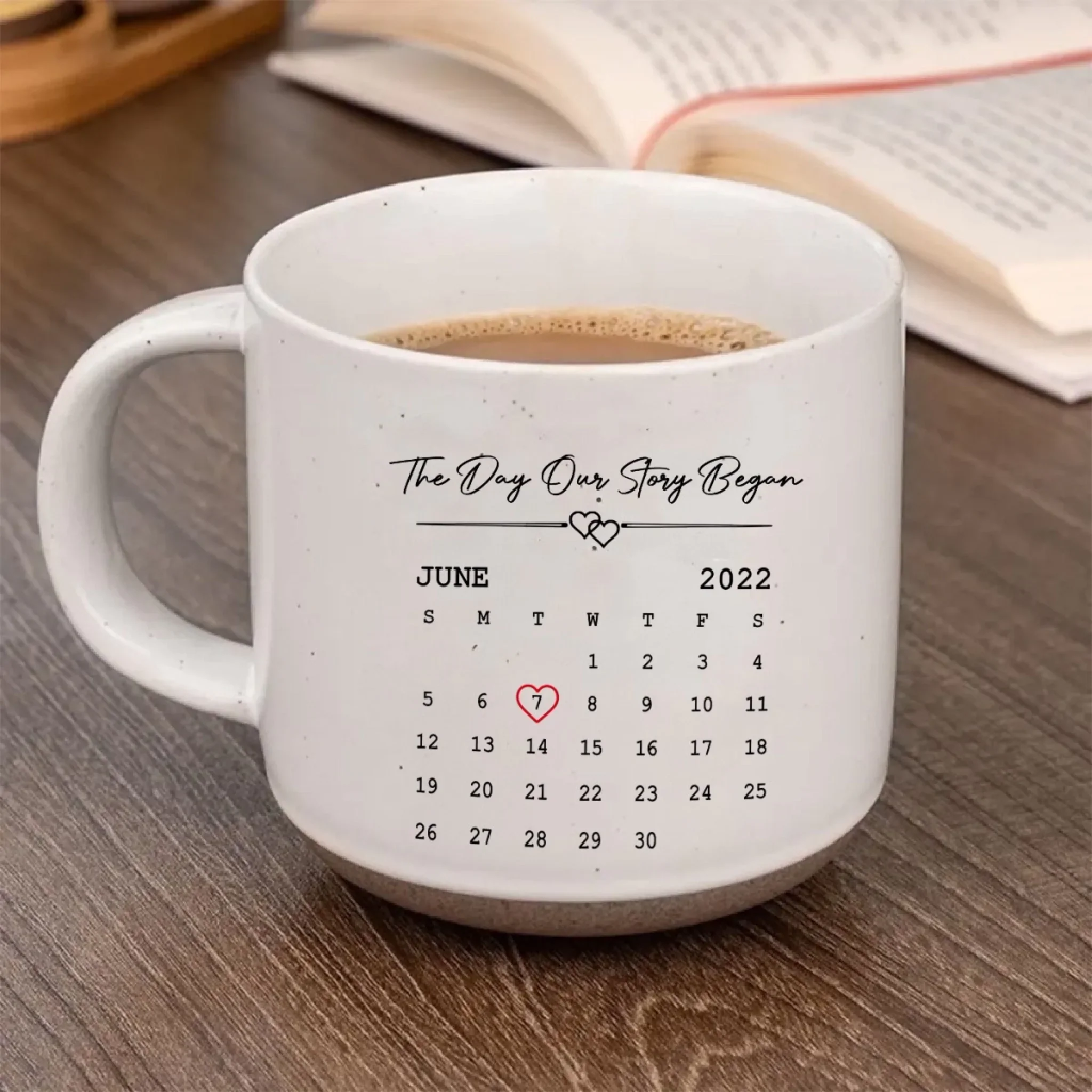 Our Story Began - Personalized Custom Pottery Mug - Image 4