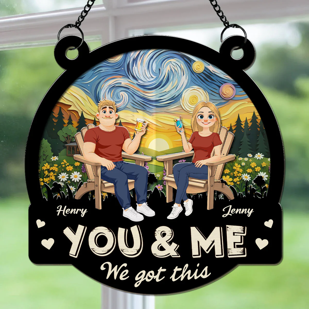 Our Story Keeps Going - Personalized Custom Suncatcher