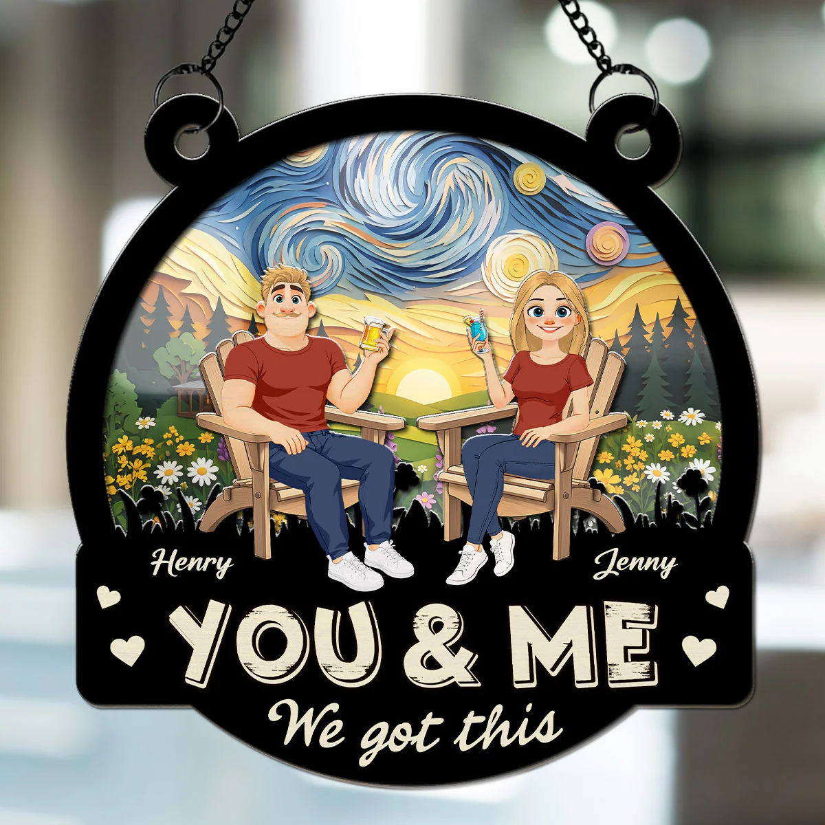 Our Story Keeps Going - Personalized Custom Suncatcher - Image 5