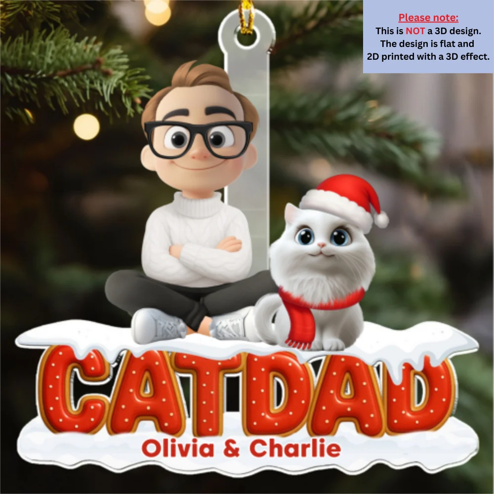 Our Unbroken Bond Cat Ver - Personalized Custom 3D Effect Acrylic Ornament - Image 6