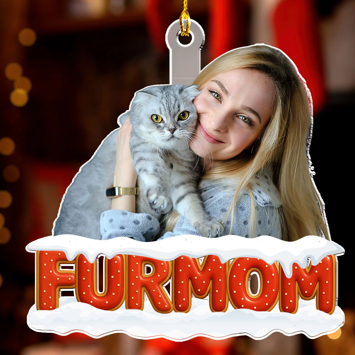 Our Unbroken Bond Fur Ver Photo - Personalized Custom 3D Effect Acrylic Ornament - Image 2