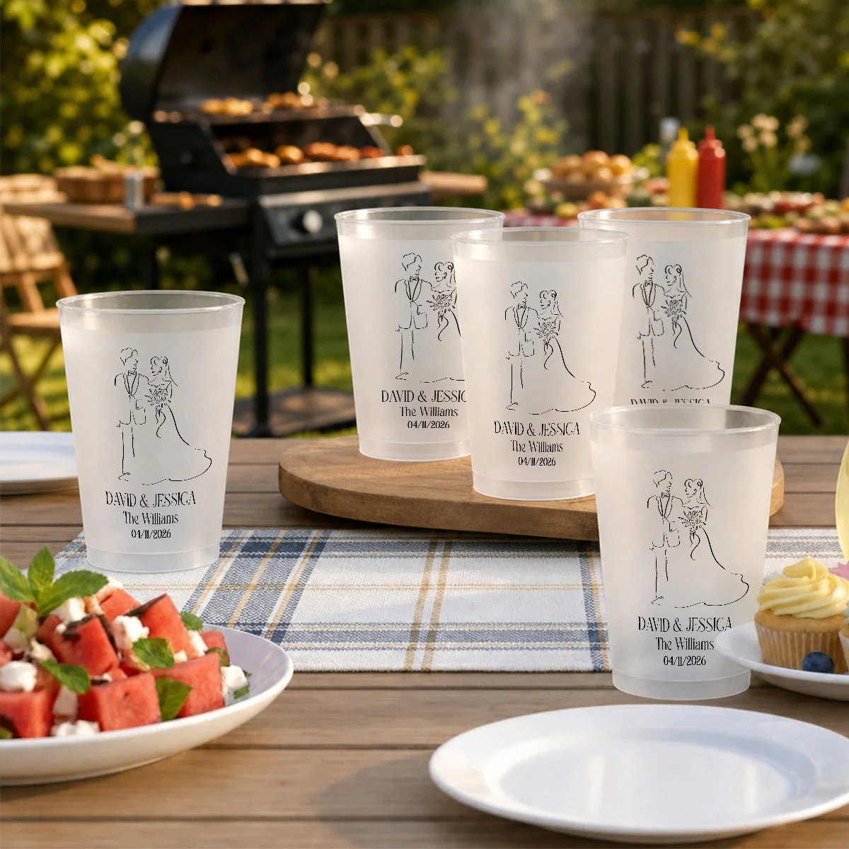 Our Wedding - Personalized Custom Frosted Cup