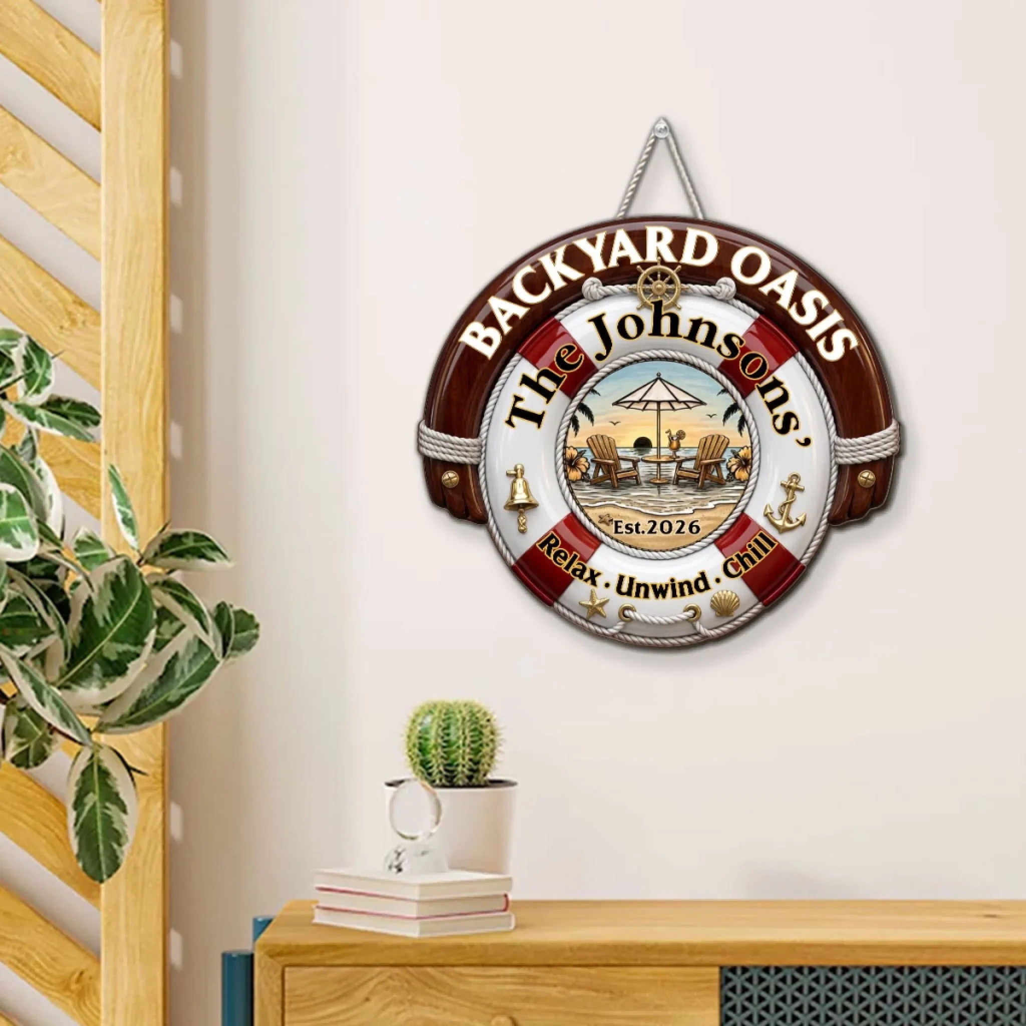 Outdoor Happy Place - Personalized Custom Wood Sign - Image 6