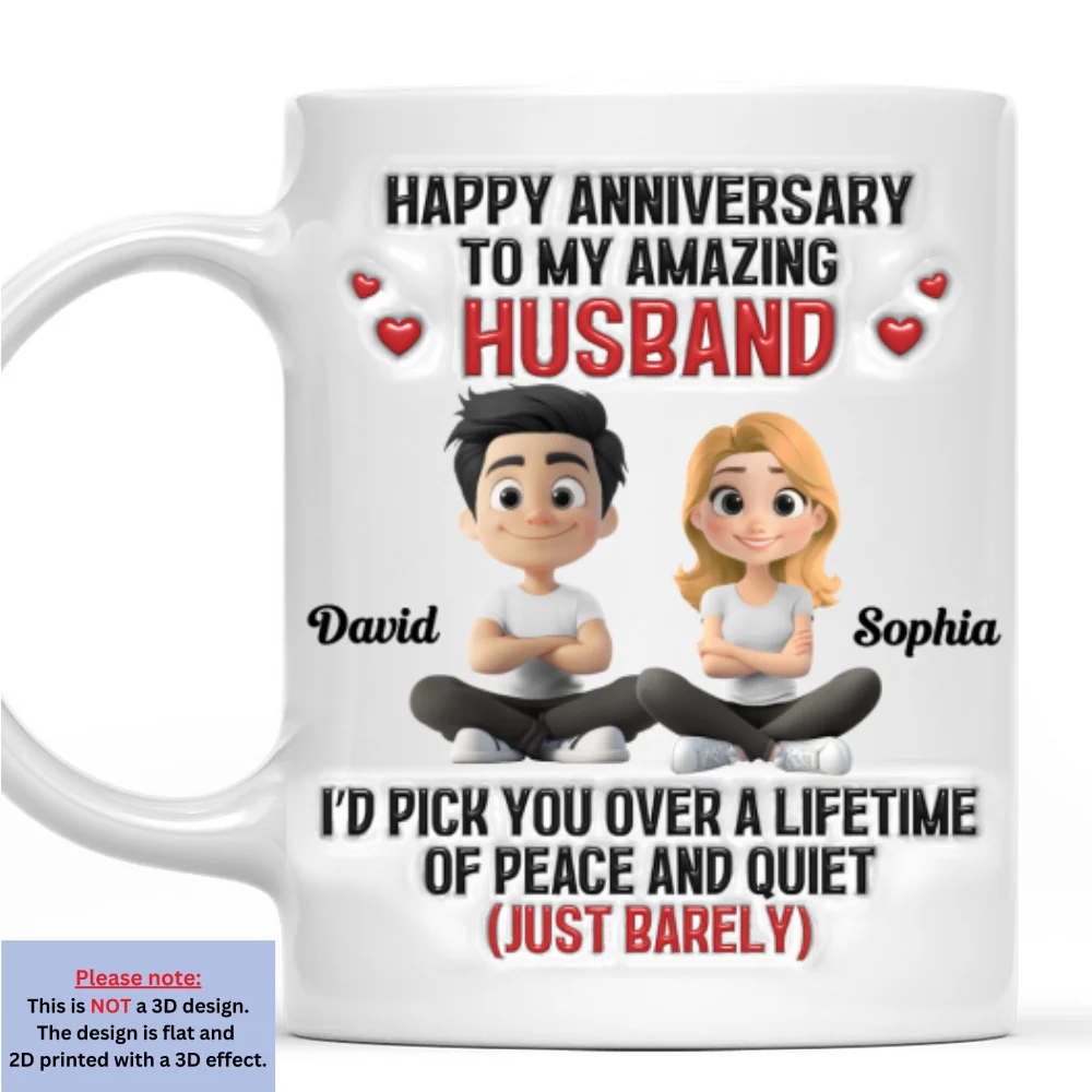Over A Peaceful And Quiet Lifetime - Personalized Custom 3D Inflated Effect Mug - Image 8