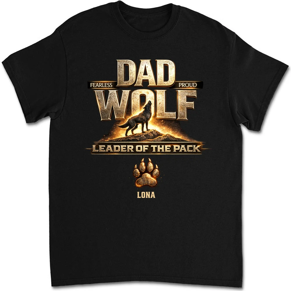 Papa Wolf Version 2 - Personalized Custom Shirt - Image 6