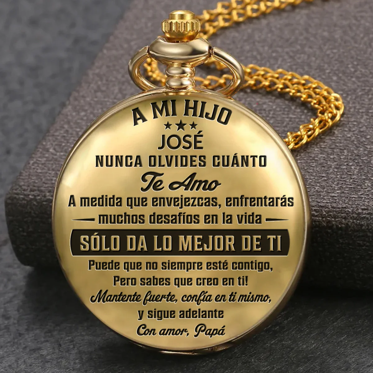Para Mi Hijo Creo En Ti - Reloj De Bolsillo Personalizado A Medida