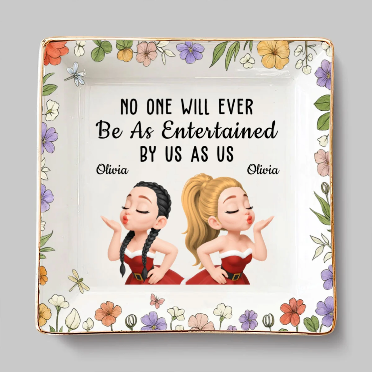 Partners In Fun - Personalized Custom Jewelry Dish - Image 6
