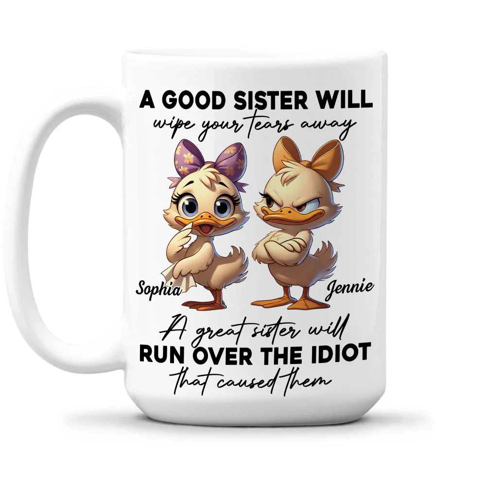 Partners In Sister - Personalized Custom Coffee Mug - Image 2