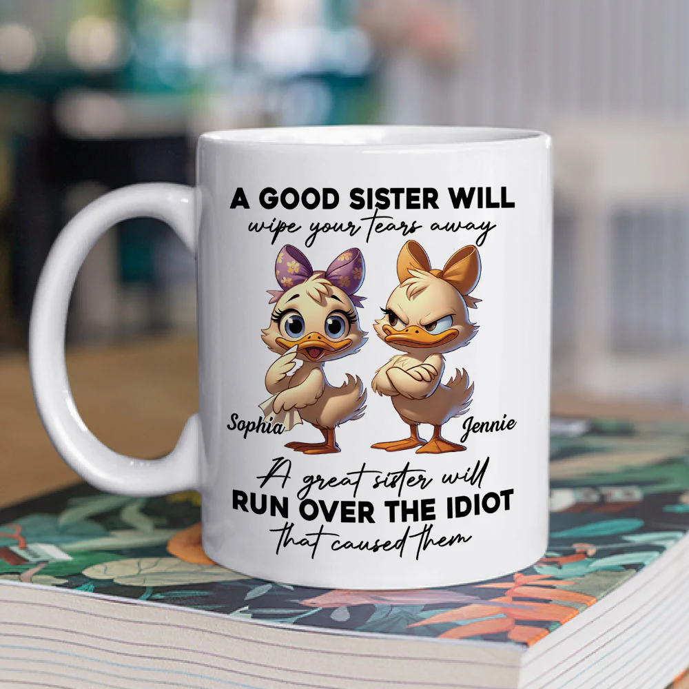 Partners In Sister - Personalized Custom Coffee Mug - Image 3