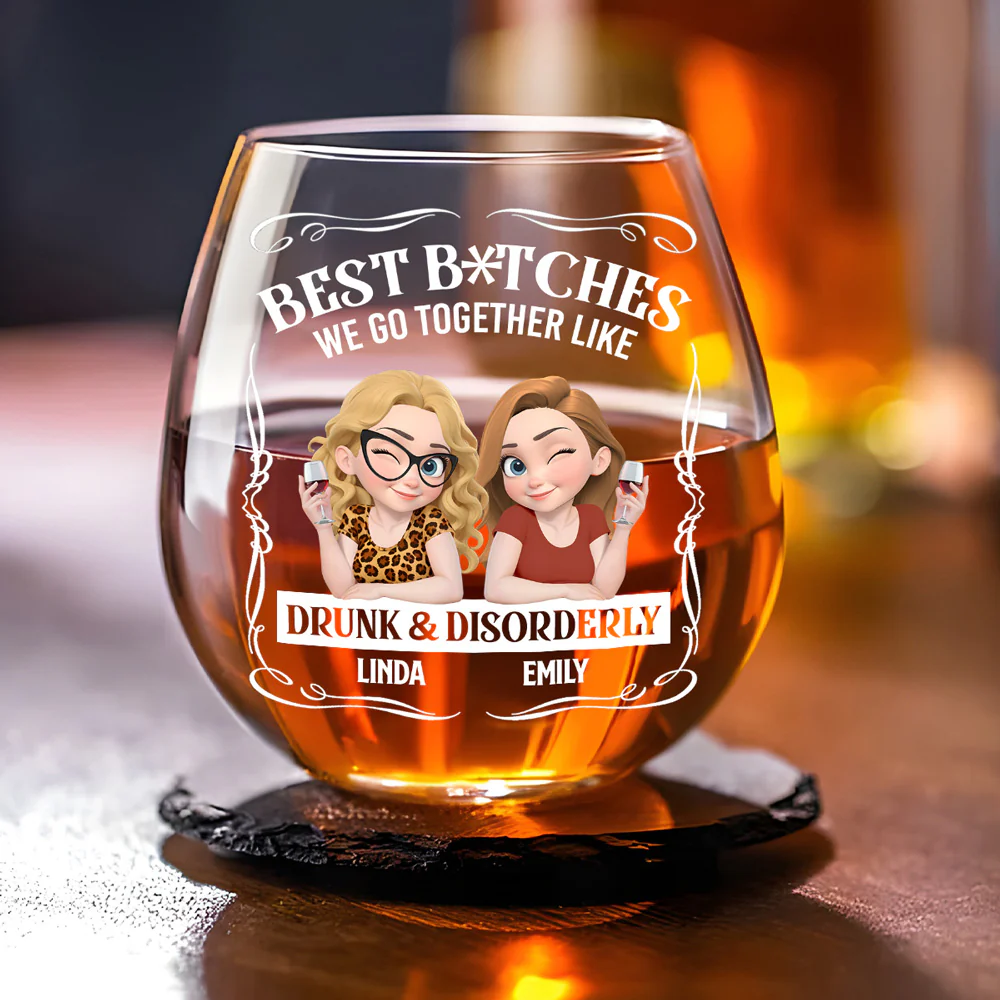 Party Besties - Personalized Custom Wine Glass