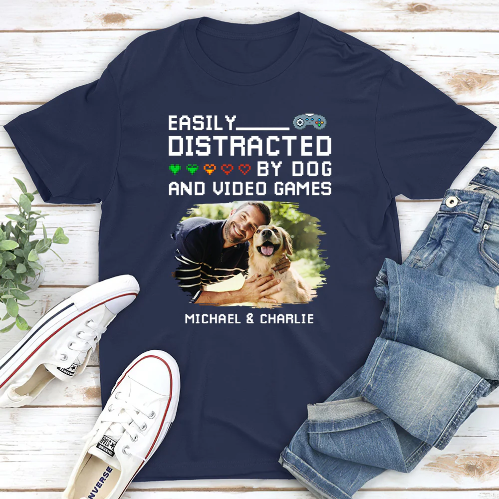 Pause Game Pet Dog Photo - Personalized Custom Shirt - Image 2