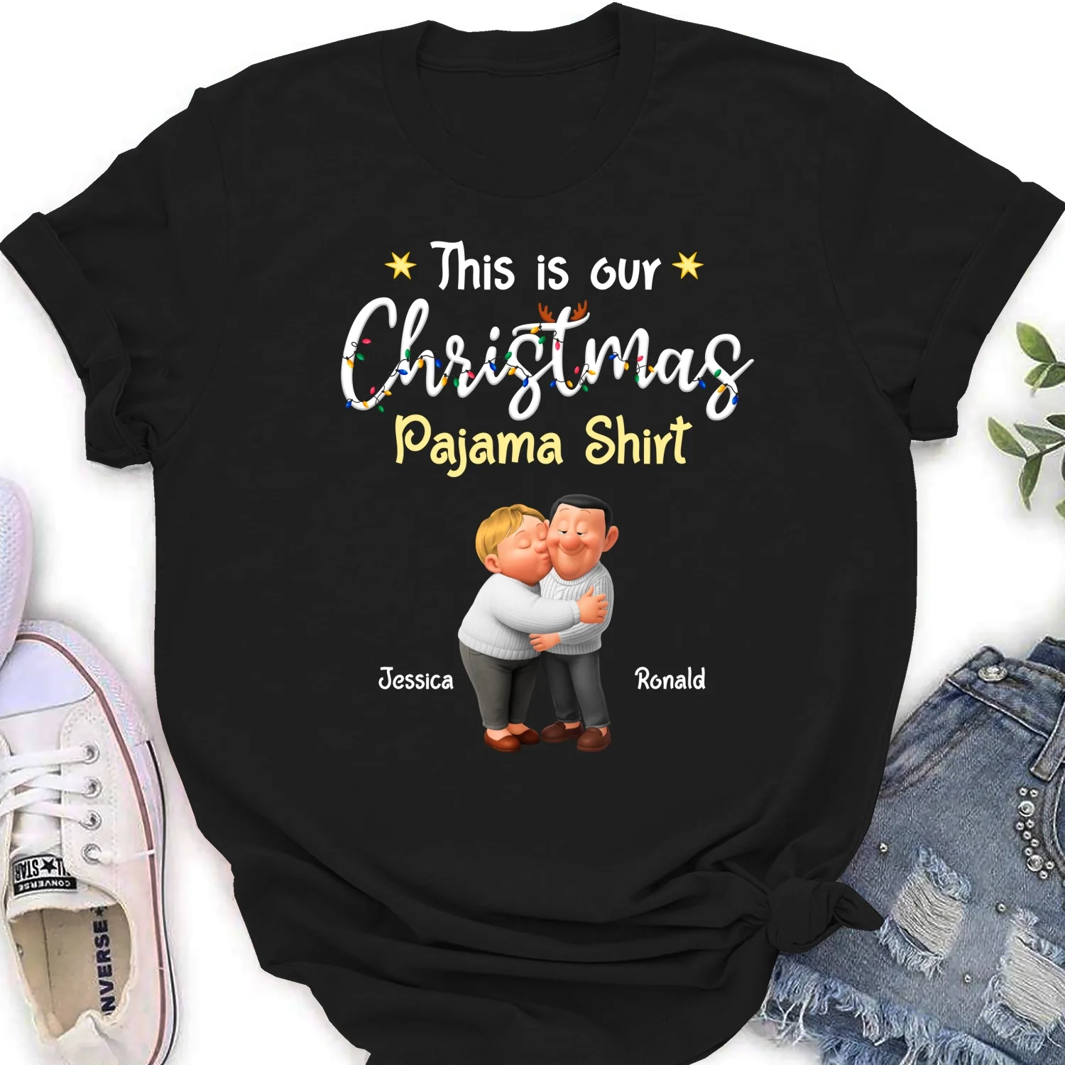Pawjama Shirt Ver Couple Cartoon - Personalized Custom Shirt - Image 18