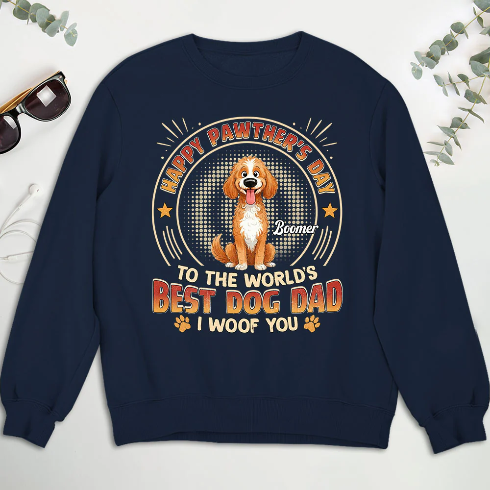 Pawther Day With Dog Dad - Personalized Custom Shirt - Image 5