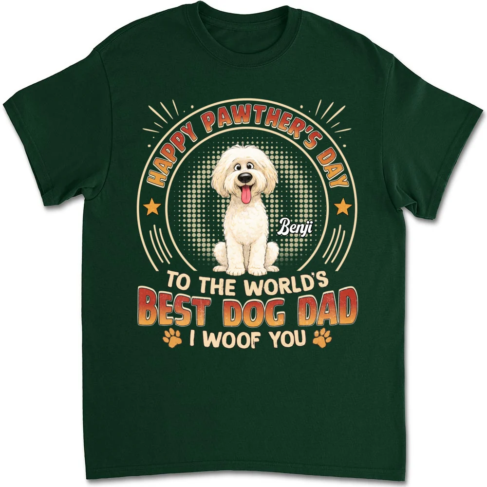 Pawther Day With Dog Dad - Personalized Custom Shirt - Image 8
