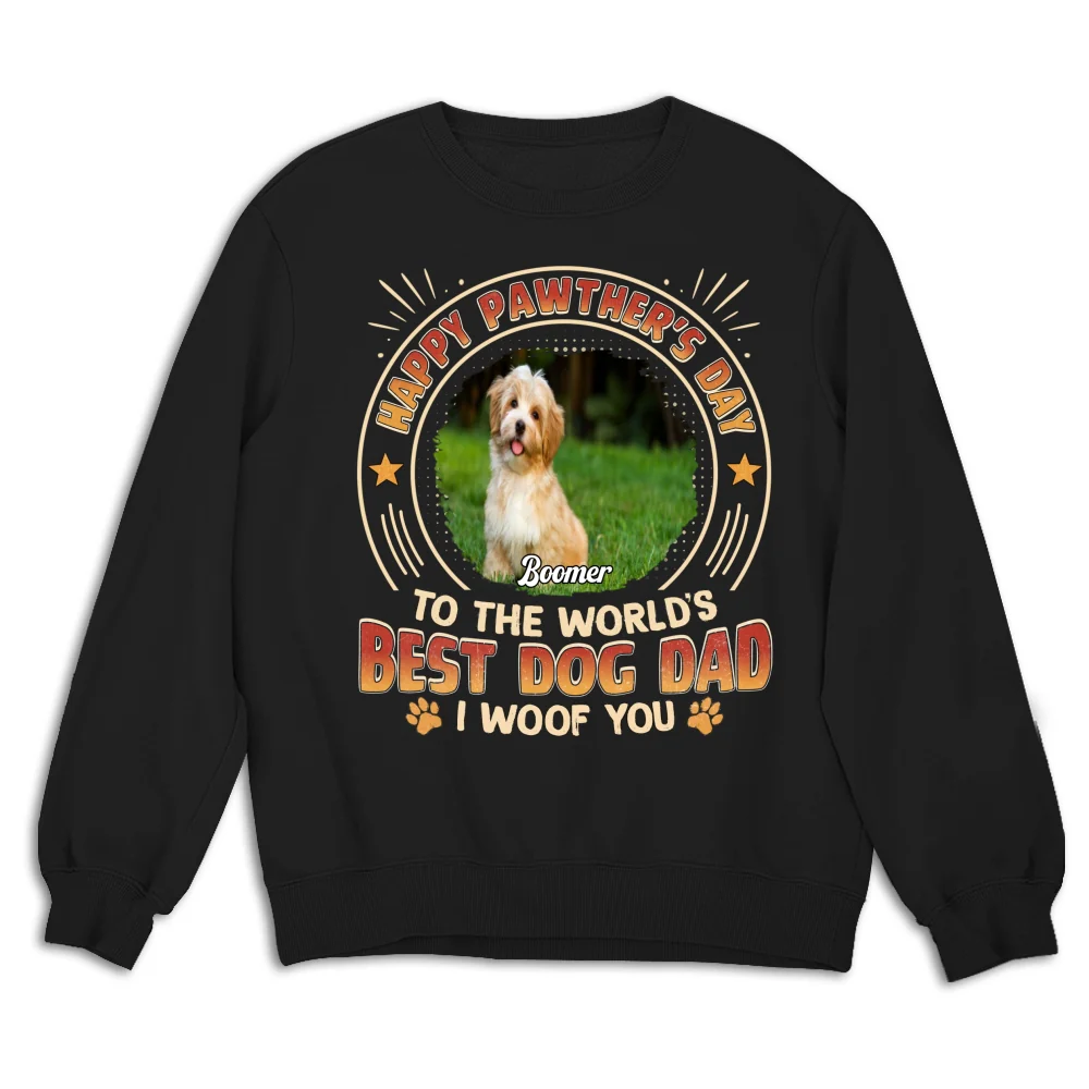 Pawther Day With Dog Dad Photo - Personalized Custom Shirt - Image 12