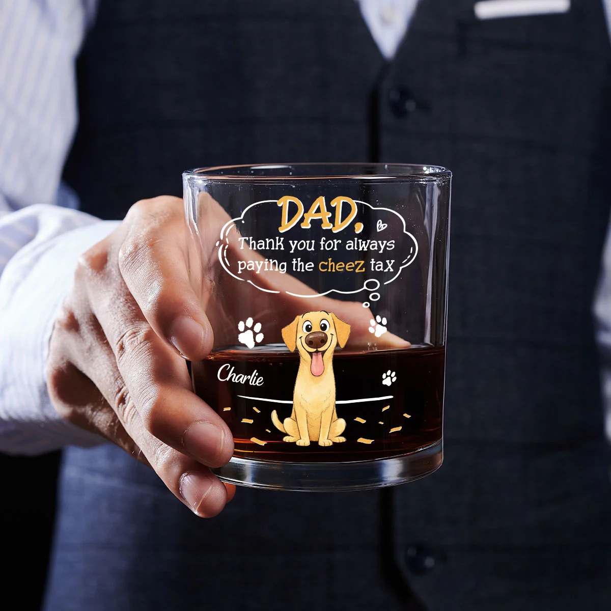 Paying It All - Personalized Custom Whiskey Glass - Image 5