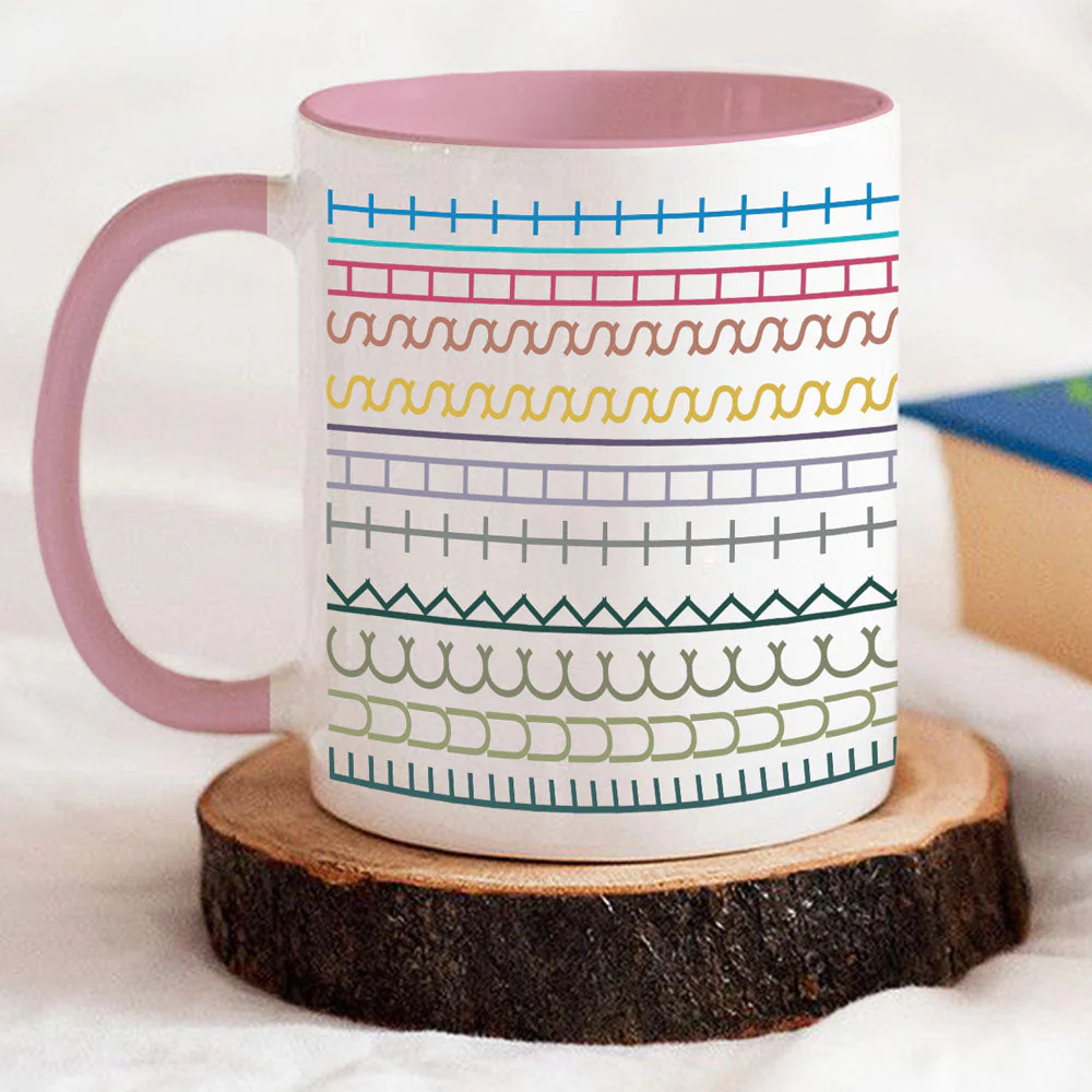 Peace Out The Drama Begins - Accent Mug - Image 2