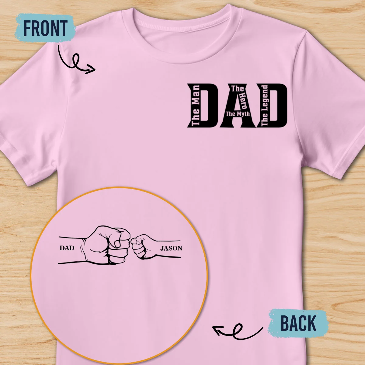 Pencil Sketch Dad Grandpa The Legend - Personalized Custom Shirt - Image 7