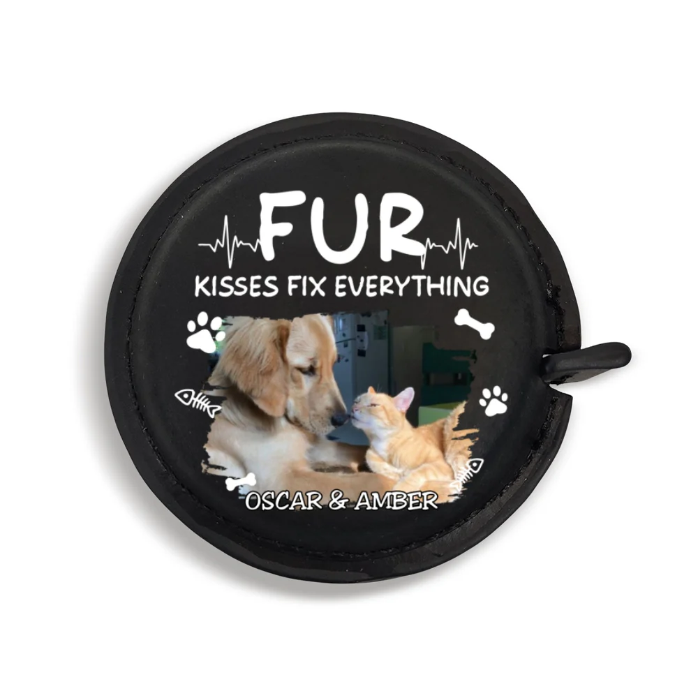 Pet Kisses Photo - Personalized Custom Leather Tape Measure - Image 7