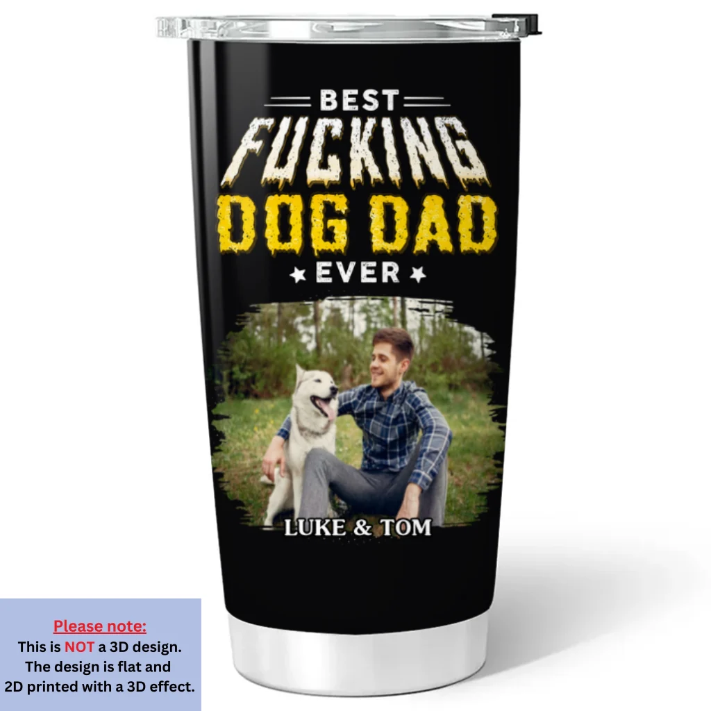 Pets Dad Champion Photo - Personalized Custom Tumbler - Image 4