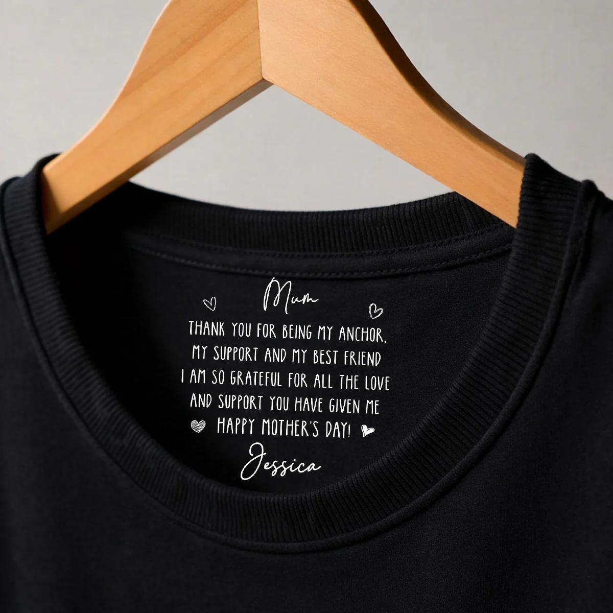 Pick Me Up - Personalized Custom Inside Neck Print T-Shirt - Image 3