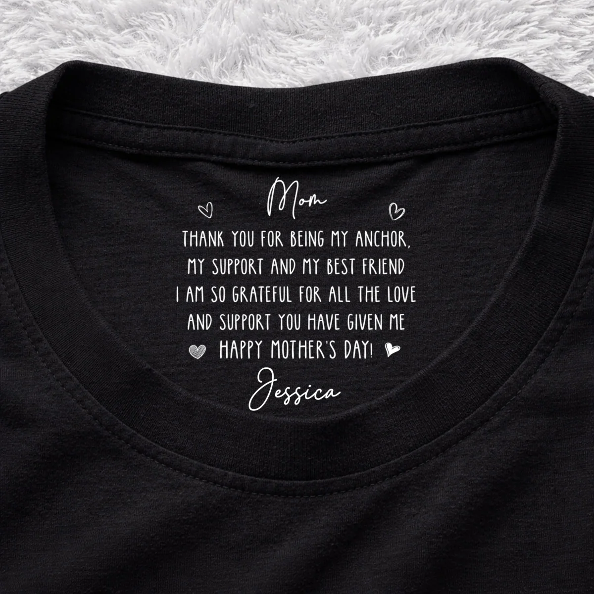 Pick Me Up - Personalized Custom Inside Neck Print T-Shirt - Image 7