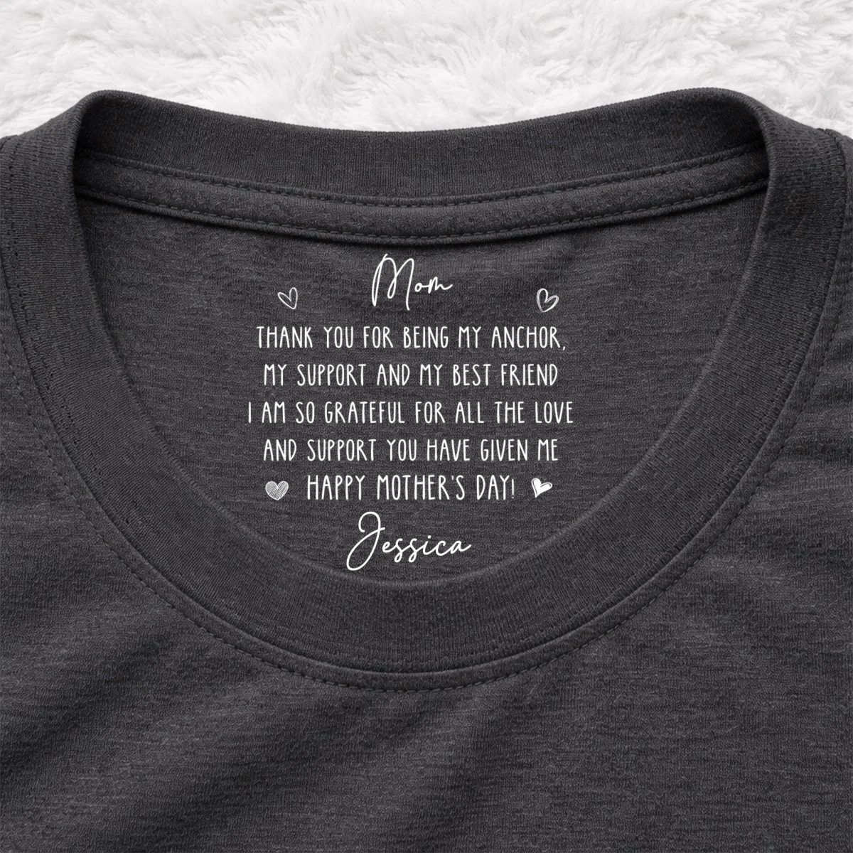 Pick Me Up - Personalized Custom Inside Neck Print T-Shirt - Image 8