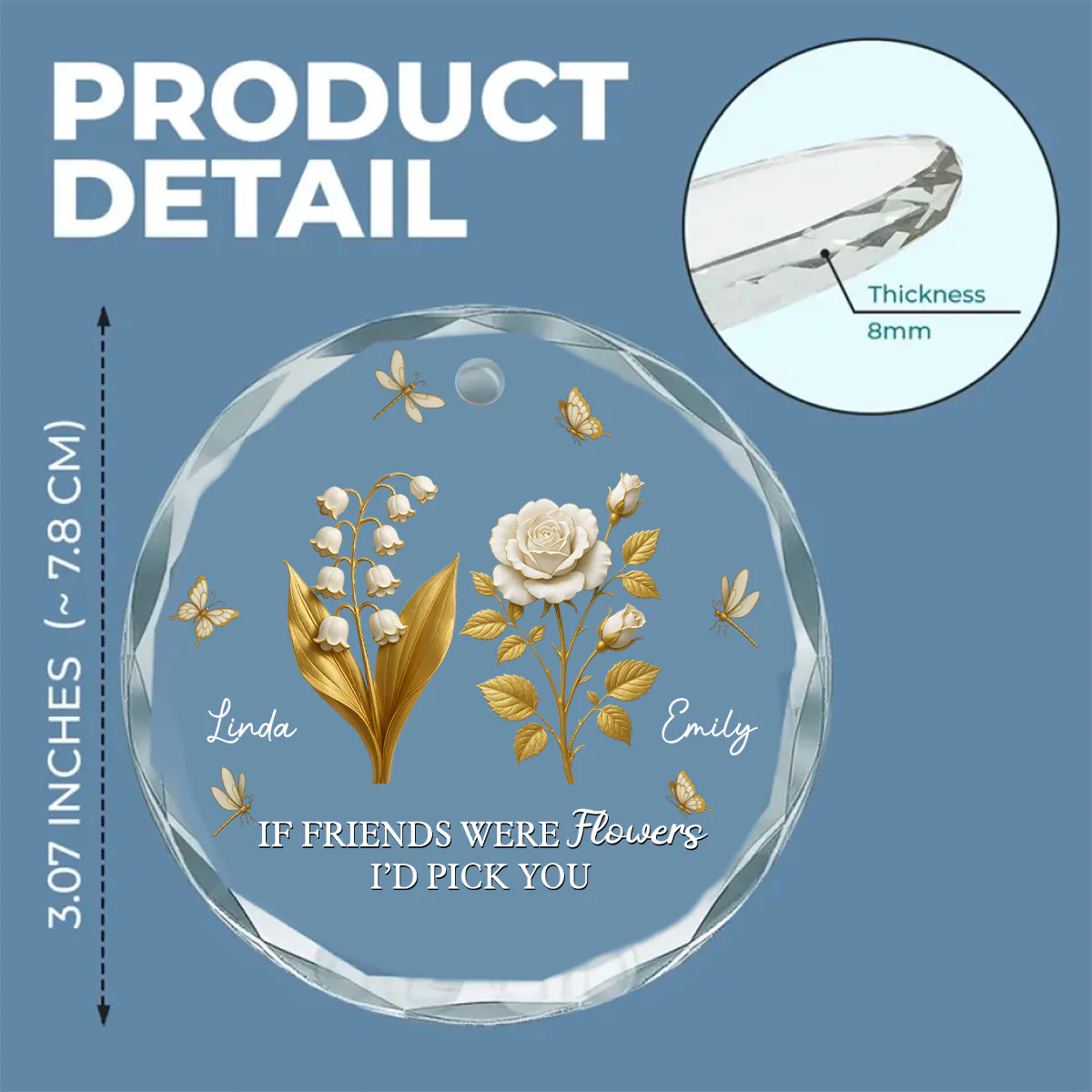 Pick You - Personalized Custom Glass Ornament - Image 5