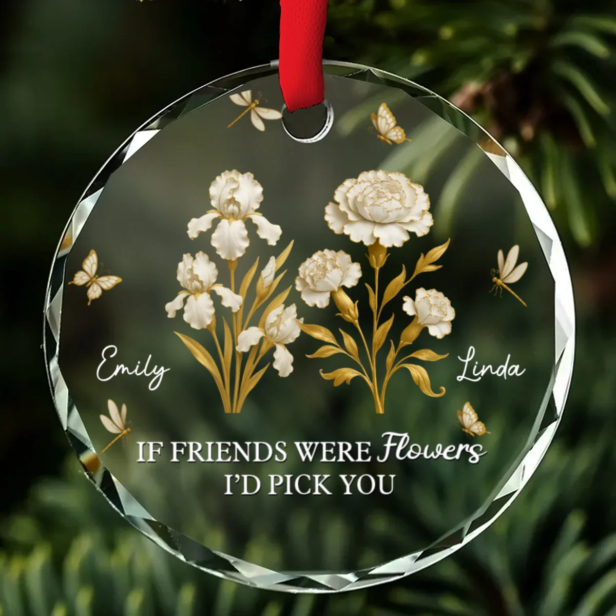 Pick You - Personalized Custom Glass Ornament - Image 6