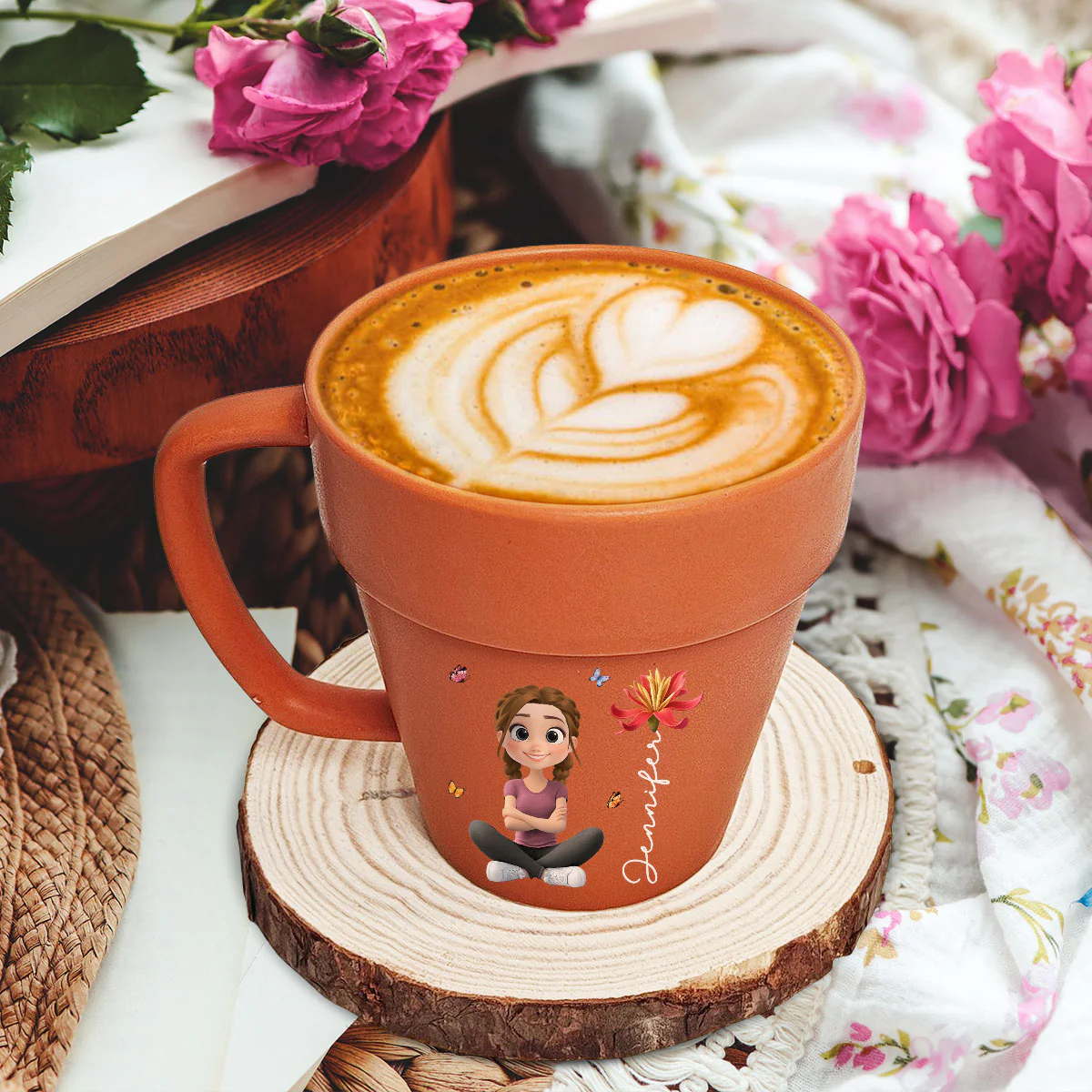 Plant Girl - Personalized Custom Plant Pot Mug - Image 3