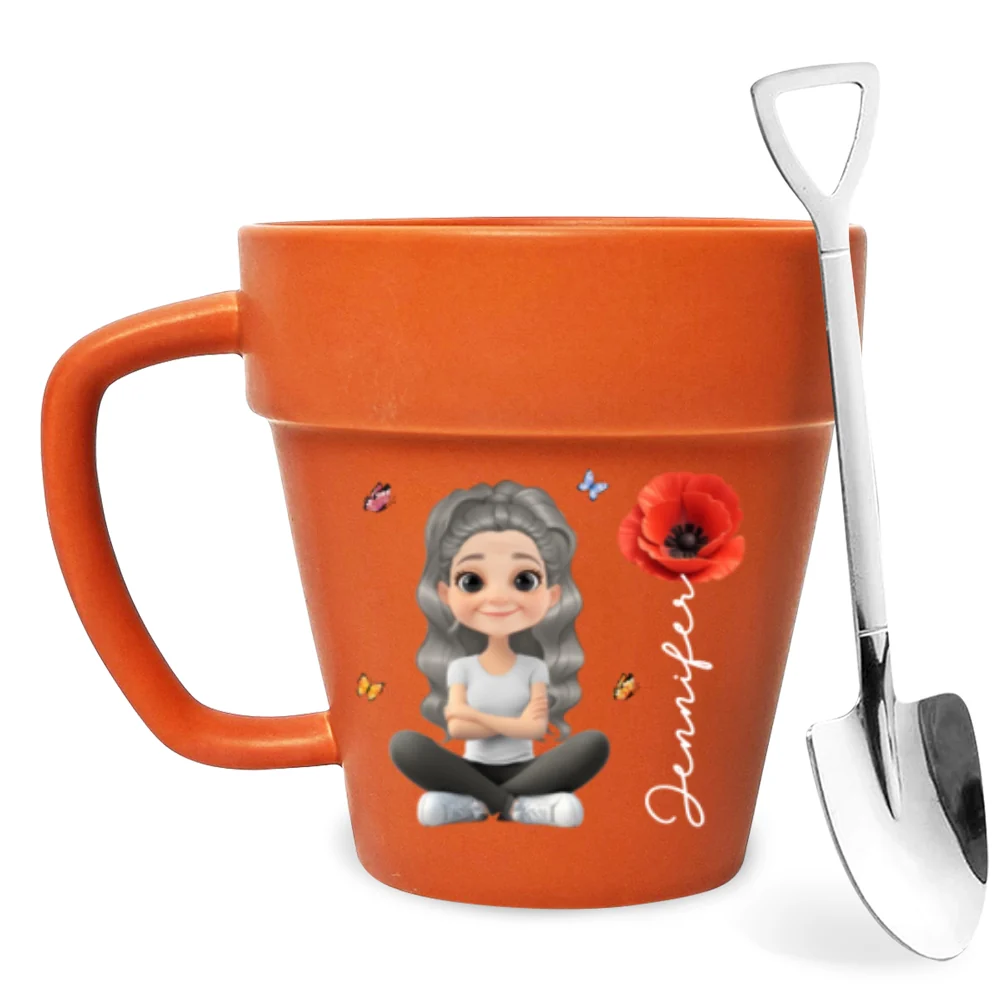 Plant Girl - Personalized Custom Plant Pot Mug - Image 7