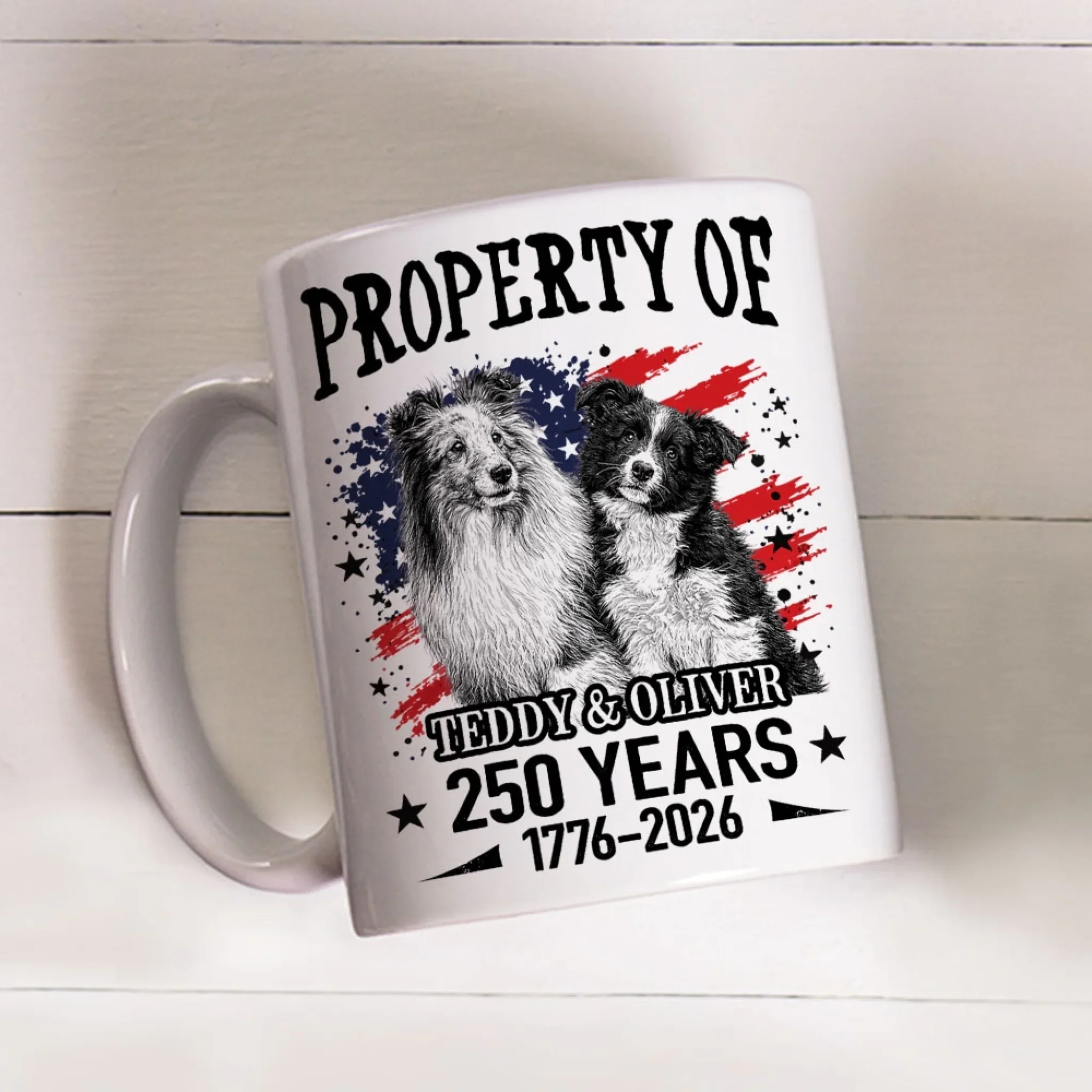 Property Of Dog For 250 Years - Personalized Custom Coffee Mug - Image 4