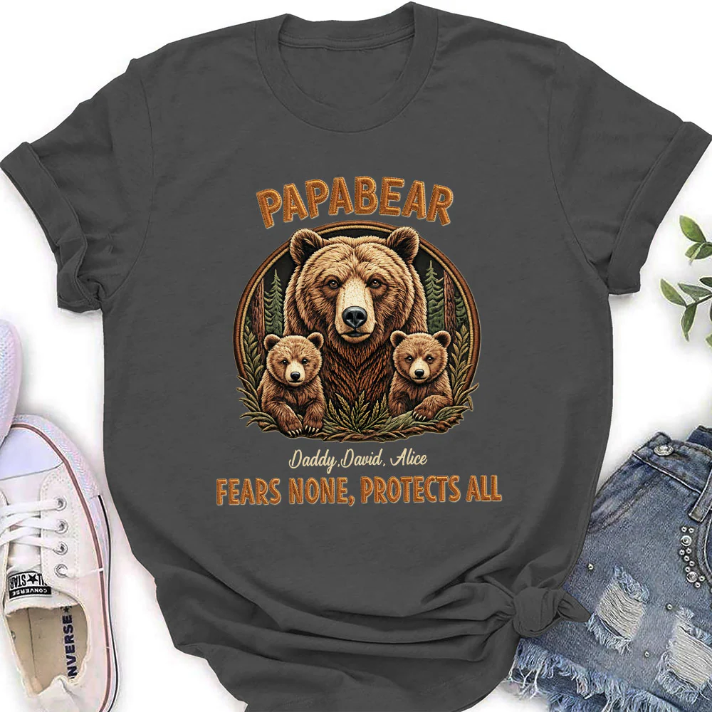 Protected By Papa Bear - Personalized Custom Shirt - Image 4