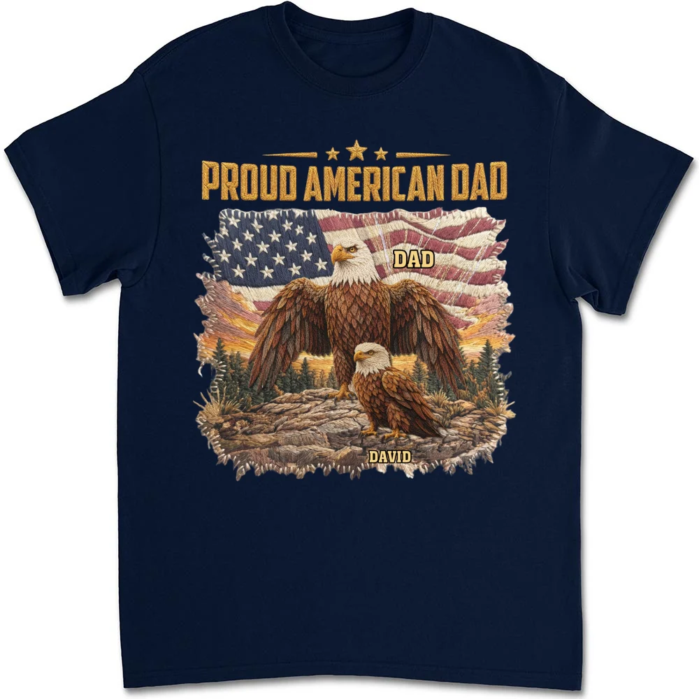 Proud Eagle Dad - Personalized Custom Shirt - Image 11