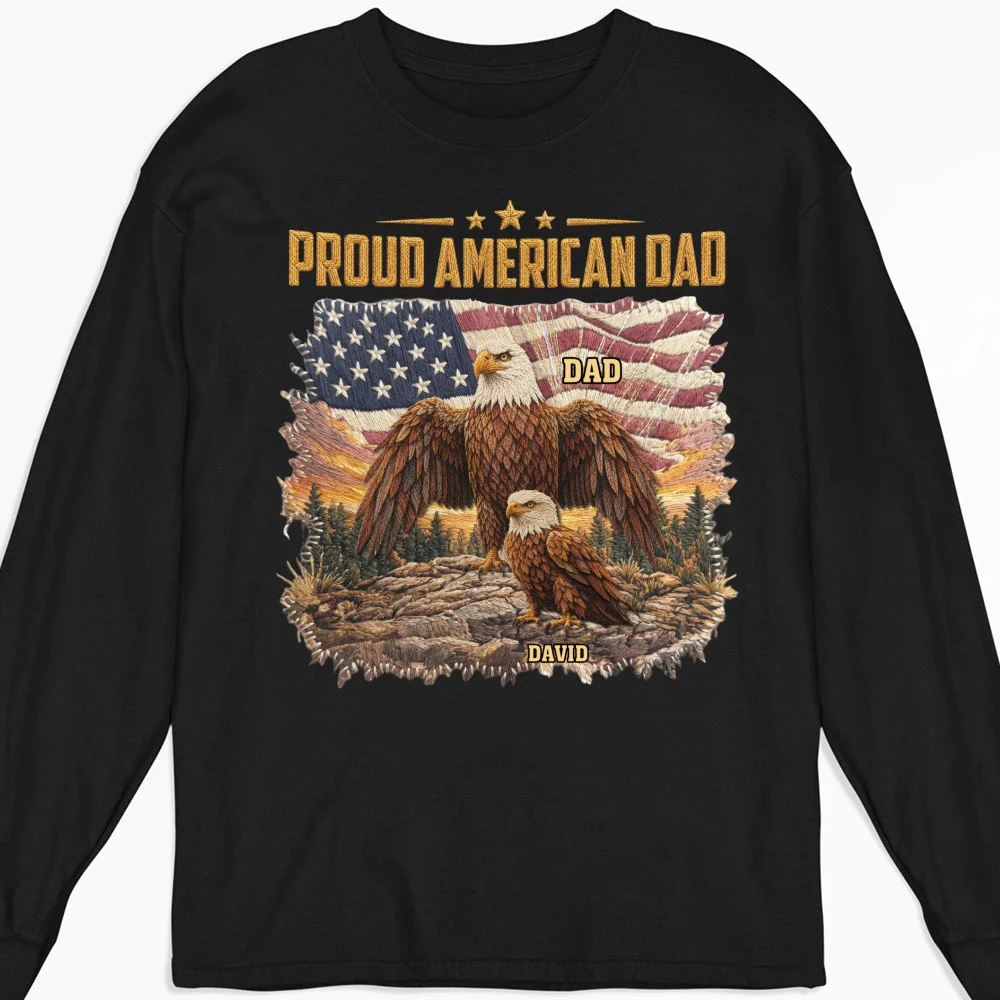 Proud Eagle Dad - Personalized Custom Shirt - Image 12